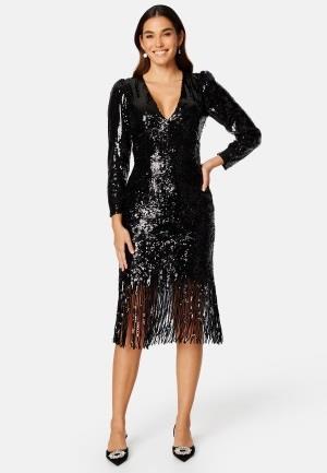 Y.A.S Flapper 7/8 Sequin Dress Black S