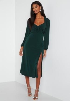 Bubbleroom Occasion Giulia Long Sleeve Dress Dark green 42