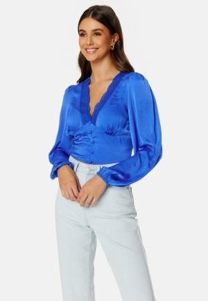 BUBBLEROOM Lucinda satin blouse Blue 40