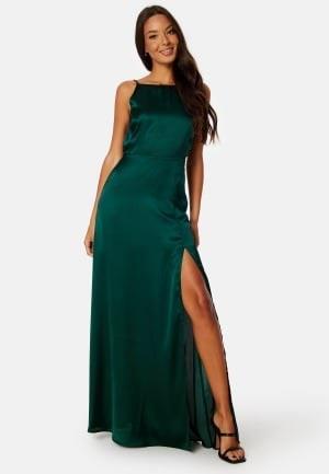 Bubbleroom Occasion Laylani Satin Gown Dark green 40