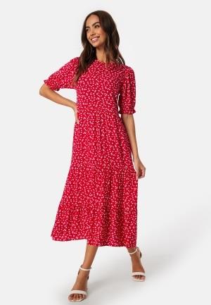 Happy Holly Tris Viscose Midi Dress Care Red/Patterned 40/42