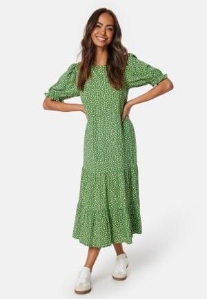 Happy Holly Tris Viscose Midi Dress Care Green/Patterned 48/50