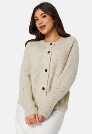 SELECTED FEMME Slflulu LS knit short cardigan Light beige 40016