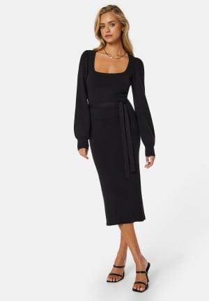 BUBBLEROOM Noura Knitted Dress Black L