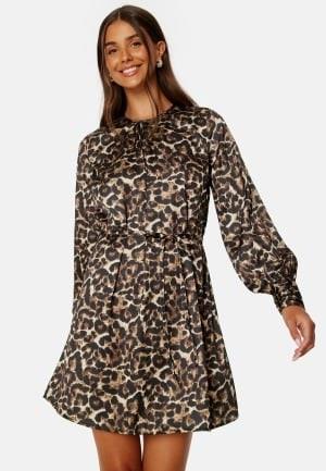 BUBBLEROOM Catalina Satin Dress Leopard 46