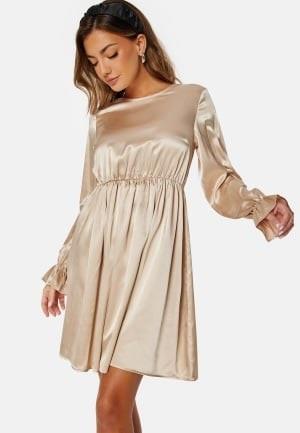 Pieces Slore LS O-Neck Dress Frosted Almond XS