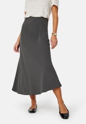 Pieces Pcfranan HW Midi Skirt Magnet XS