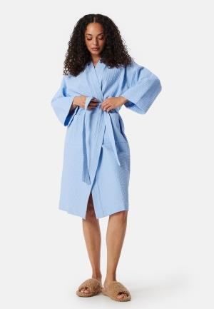 BUBBLEROOM Cotton Waffle Robe Light blue L/XL