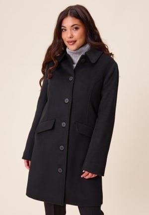 Happy Holly Straight Wool Blend Coat Black 36/38