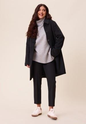 Happy Holly Straight Wool Blend Coat Black 40/42