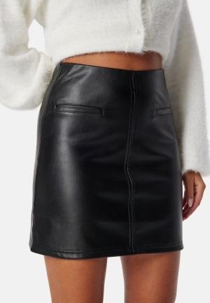 BUBBLEROOM Short PU Skirt Black L