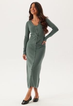 Happy Holly Knitted Dress Dusty green/Melange 52/54