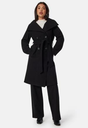 BUBBLEROOM Ava High Neck Midi Coat Black M