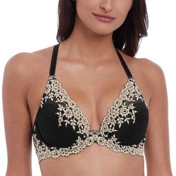 Wacoal BH Embrace Lace Plunge Underwire Bra Svart F 70 Dam