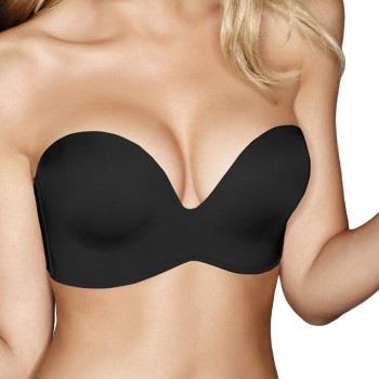 Wonderbra BH Ultimate Silhouette Micro Strapless Svart B 75 Dam