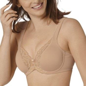 Triumph BH Modern Lace Cotton Underwire Bra Beige F 85 Dam