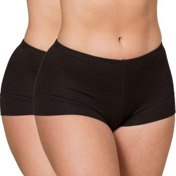 Trofe Bamboo Solids Boxer Brief Trosor 2P Svart Bambu Small Dam