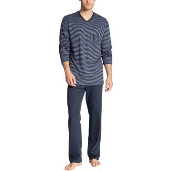 Calida Relax Streamline Pyjama Blå bomull Large-Tall Herr