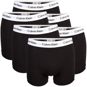Calvin Klein Kalsonger 6P Cotton Stretch Trunks Svart/Vit bomull Mediu...