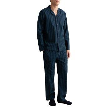 Gant Woven Cotton Stripe Pajama Set Blå/Grön bomull X-Large Herr