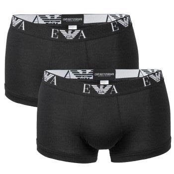 Emporio Armani Kalsonger 2P Stretch Cotton Trunk Svart bomull Large He...