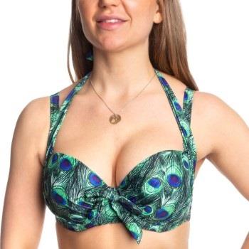 Missya Rose Bikini Strapless Halterneck Print Grön E 70 Dam