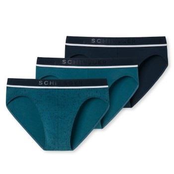 Schiesser Kalsonger 3P 95-5 Organic Cotton Rio Brief Blå bomull Large ...