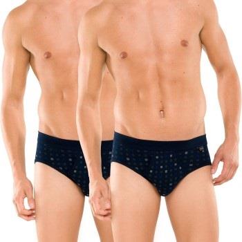 Schiesser Kalsonger 2P Essentials Sport Briefs With Fly Marin bomull X...