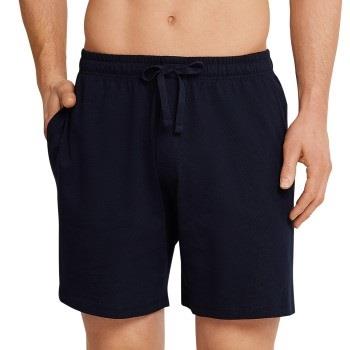 Schiesser Mix and Relax Jersey Long Boxer Mörkblå bomull Medium Herr