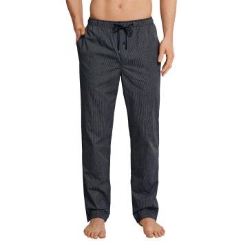 Schiesser Mix and Relax Woven Lounge Pants Mörkblå vävd bomull Small H...