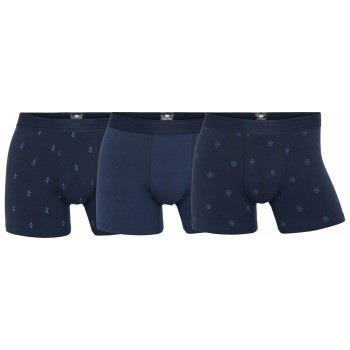 Dovre Kalsonger 3P Bamboo Boxer Tights Blå Mönstrad Small Herr