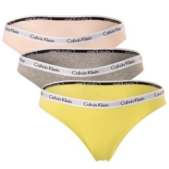 Calvin Klein Trosor 3P Carousel Bikinis Rosa/Gul bomull X-Small Dam