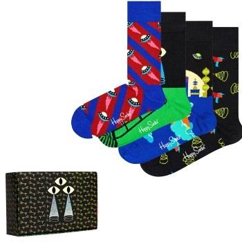 Happy socks Strumpor 4P Space Socks Gift Box Svart bomull Strl 36/40