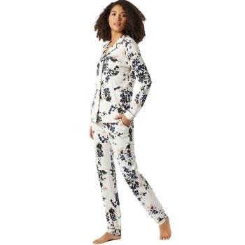 Schiesser Contemporary Nightwear Interlock Pyjama Svart/Vit 44 Dam