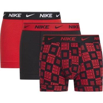 Nike Kalsonger 3P Everyday Cotton Stretch Trunks Röd/svart bomull Smal...
