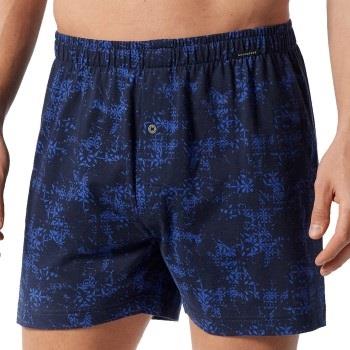 Schiesser Kalsonger 2P Fun Prints Boxer Shorts Blå Mönstrad bomull Lar...