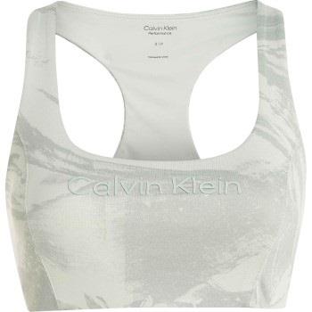 Calvin Klein BH Sport Medium Support Printed Bra Ljusgrön Medium Dam