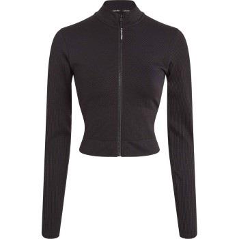 Calvin Klein Sport Seamless Zip Up Jacket Svart polyamid Medium Dam