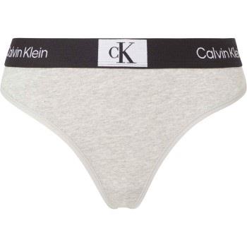 Calvin Klein Trosor CK96 Cotton Thong Ljusgrå bomull Small Dam