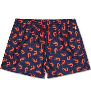 Happy socks Badbyxor Shrimpy Swim Shorts Marin mönstrad polyester Smal...