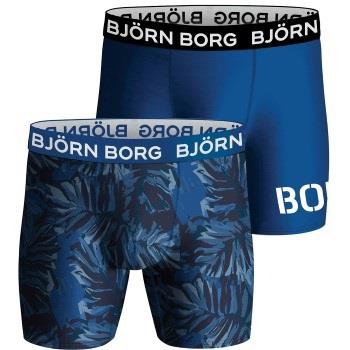 Björn Borg Kalsonger 2P Performance Boxer 1727 Svart/Blå polyester Sma...
