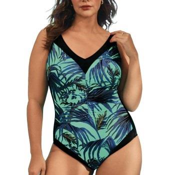 Anita Leaf Deluxe Swimsuit Flerfärgad C 42 Dam