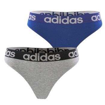 adidas Trosor 2P Underwear Brazilian Thong Blå/Grå bomull Medium Dam