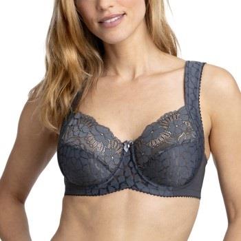 Miss Mary Jacquard And Lace Underwire Bra BH Mörkgrå B 105 Dam