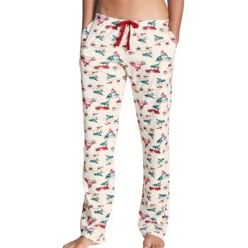 Calida Favourites Holidays Pants Christmas Edition Vit Mönstrad bomull...