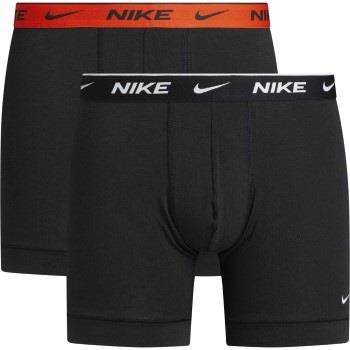 Nike Kalsonger 2P Cotton Stretch Boxer Brief Svart/Orange bomull Mediu...
