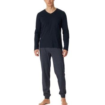 Schiesser Casual Essentials Long Sleeve Pyjamas After Dark bomull 50 H...