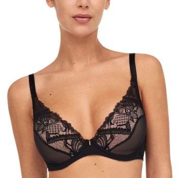 Chantelle BH Corsetry Underwired Plunge T-Shirt Bra Svart A 70 Dam