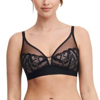 Chantelle BH Corsetry Embroidery Wirefree Support Bra Svart C 75 Dam