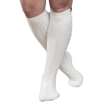 Trofe Cotton Knee High Sock Strumpor Vit Strl 35/38 Dam